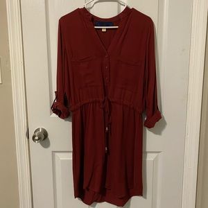Francesca’s Maroon Tunic Dress in size M